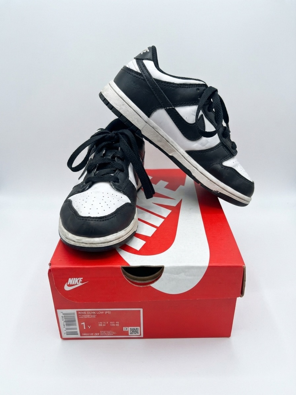 Nike Kids' Grade School Dunk Low 'Panda' Shoes Size Youth 1